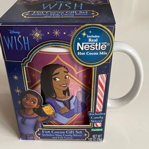 Disney Wish Mug with Hot Cocoa and Candy Stirrer